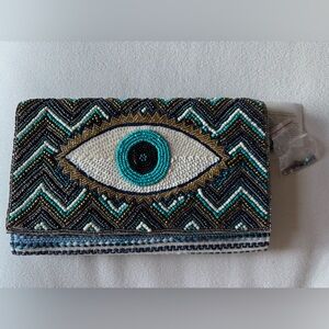 Beaded Evil Eye Clutch